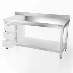 Edelstahl Arbeitstisch PREMIUM - 1600x800mm - Mit Grundboden & Aufkantung 21 Edelstahl Arbeitstisch PREMIUM - 1600x800mm - Mit Grundboden & Aufkantung -Küche Zu Hause 167a 3s 6665