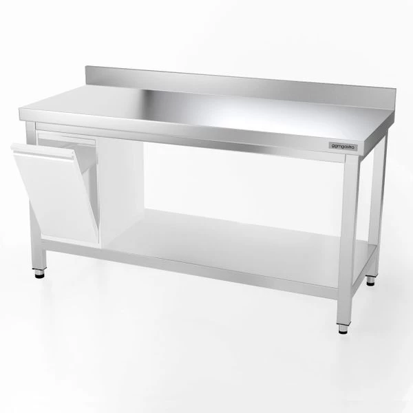 Edelstahl Arbeitstisch PREMIUM - 1600x800mm - Mit Grundboden & Aufkantung 10 Edelstahl Arbeitstisch PREMIUM - 1600x800mm - Mit Grundboden & Aufkantung – Bild 8