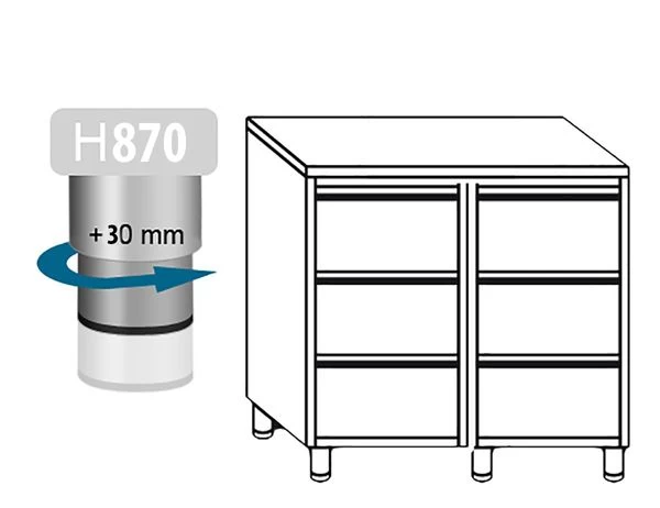 Schubladenschrank PREMIUM Mit 6 Schubladen - 1000x600mm 5 Schubladenschrank PREMIUM Mit 6 Schubladen - 1000x600mm – Bild 3