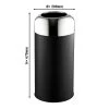 Abfallbehälter Für Innen & Außen - 40 Liter - Schwarz/Chrome 1 Abfallbehälter Für Innen & Außen - 40 Liter - Schwarz/Chrome -Küche Zu Hause AB40DS 0 1ce2