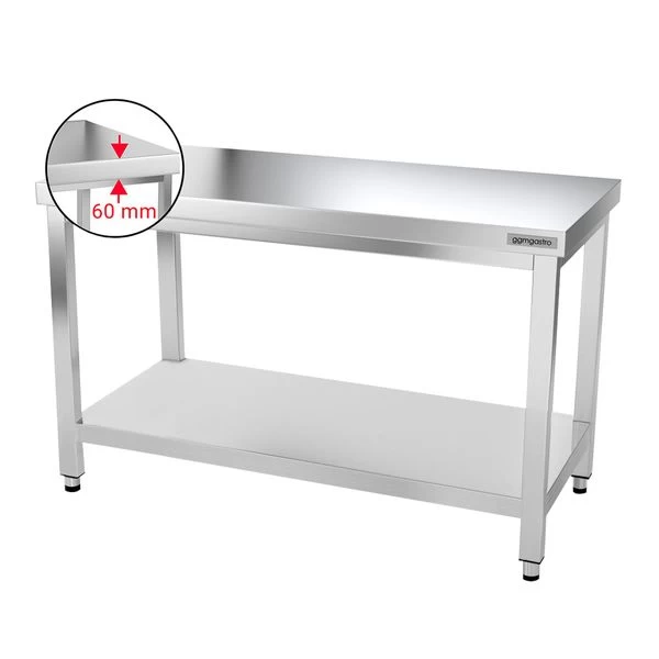 Edelstahl Arbeitstisch PREMIUM - 1200x800mm - Mit Grundboden Ohne Aufkantung 4 Edelstahl Arbeitstisch PREMIUM - 1200x800mm - Mit Grundboden Ohne Aufkantung – Bild 2