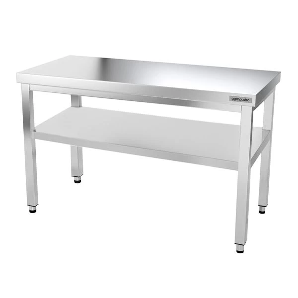 Edelstahl Arbeitstisch PREMIUM - 1400x800mm - Mit Grundboden Ohne Aufkantung 6 Edelstahl Arbeitstisch PREMIUM - 1400x800mm - Mit Grundboden Ohne Aufkantung – Bild 4