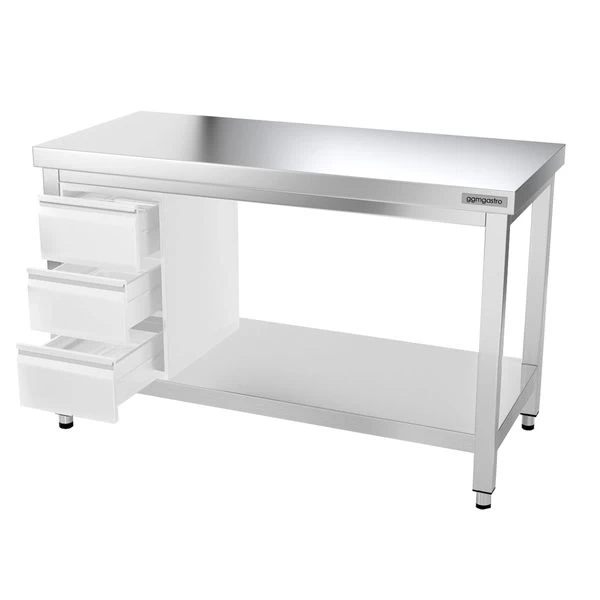 Edelstahl Arbeitstisch PREMIUM - 1400x800mm - Mit Grundboden Ohne Aufkantung 11 Edelstahl Arbeitstisch PREMIUM - 1400x800mm - Mit Grundboden Ohne Aufkantung – Bild 9