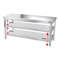 Edelstahl Arbeitstisch PREMIUM - 1500x600mm - Mit Grundboden Ohne Aufkantung 16 Edelstahl Arbeitstisch PREMIUM - 1500x600mm - Mit Grundboden Ohne Aufkantung -Küche Zu Hause ATK156 004 5664