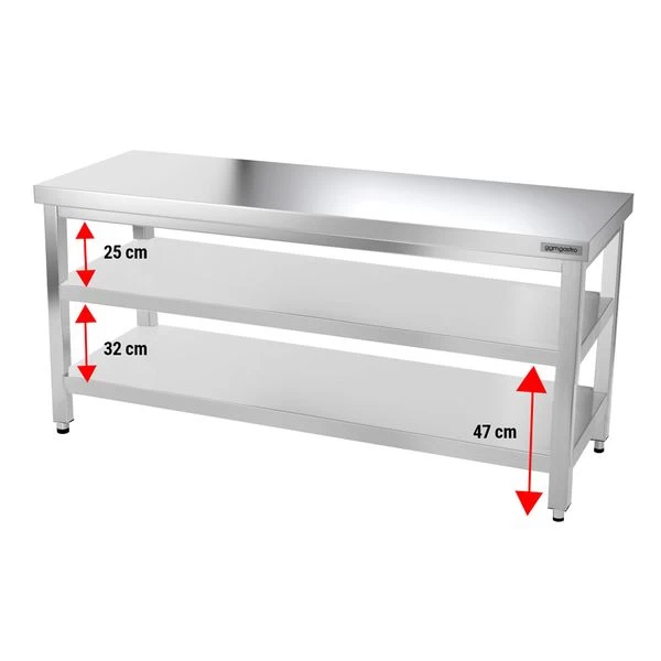 Edelstahl Arbeitstisch PREMIUM - 1500x600mm - Mit Grundboden Ohne Aufkantung 6 Edelstahl Arbeitstisch PREMIUM - 1500x600mm - Mit Grundboden Ohne Aufkantung – Bild 4