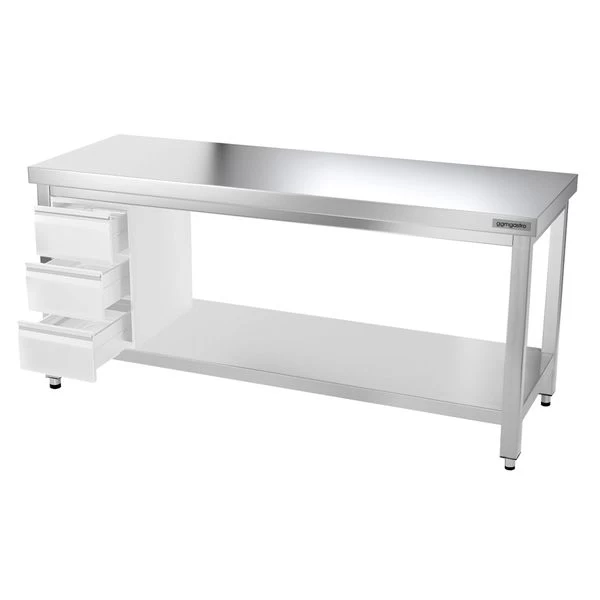 Edelstahl Arbeitstisch PREMIUM - 1500x600mm - Mit Grundboden Ohne Aufkantung 10 Edelstahl Arbeitstisch PREMIUM - 1500x600mm - Mit Grundboden Ohne Aufkantung – Bild 8