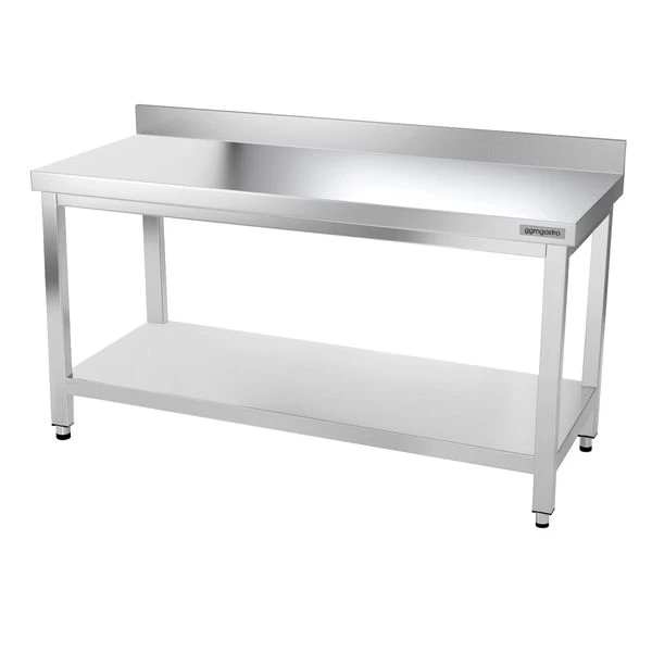 Edelstahl Arbeitstisch PREMIUM - 1600x600mm - Mit Grundboden & Aufkantung 3 Edelstahl Arbeitstisch PREMIUM - 1600x600mm - Mit Grundboden & Aufkantung – Bild 2