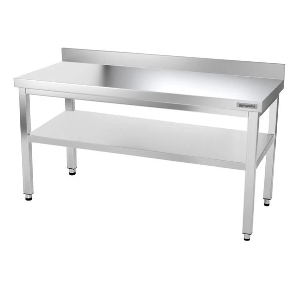 Edelstahl Arbeitstisch PREMIUM - 1600x600mm - Mit Grundboden & Aufkantung 5 Edelstahl Arbeitstisch PREMIUM - 1600x600mm - Mit Grundboden & Aufkantung – Bild 4
