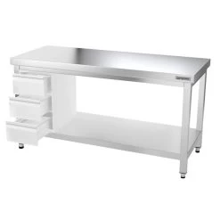 Edelstahl Arbeitstisch PREMIUM - 1600x700mm - Mit Grundboden Ohne Aufkantung -Küche Zu Hause ATK167 008 25b9