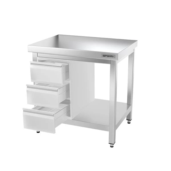 Edelstahl Arbeitstisch PREMIUM - 700x600mm - Mit Grundboden Ohne Aufkantung 7 Edelstahl Arbeitstisch PREMIUM - 700x600mm - Mit Grundboden Ohne Aufkantung – Bild 5