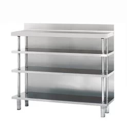 Edelstahl Bar-Arbeitstisch Mit 4 Ablagen 1500x300