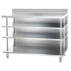 Edelstahl Bar-Arbeitstisch Mit 4 Ablagen 1500x600