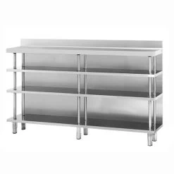 Edelstahl Bar-Arbeitstisch Mit 4 Ablagen 2000x300