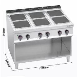 Elektroherd - 21 KW - 6 Platten Eckig