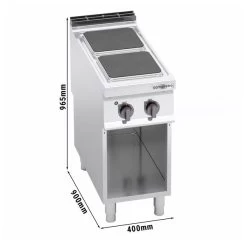 Elektroherd - 7 KW - 2 Platten Eckig