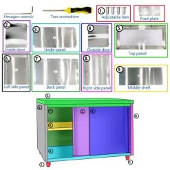 Edelstahl Arbeitsschrank ECO - 2000x700mm - Mit Schiebetür Und Aufkantung 20 Edelstahl Arbeitsschrank ECO - 2000x700mm - Mit Schiebetür Und Aufkantung -Küche Zu Hause EcoFlex 8c6b 8