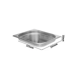 GN Behälter Gelocht 1/2 - Tiefe 20 Mm