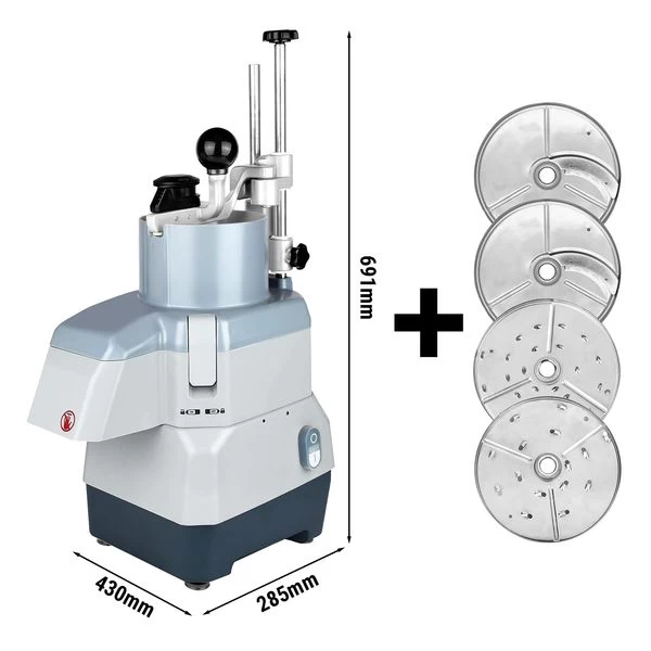 Elektrischer Kompakt-Gemüseschneider- 735 Watt - Inkl. 4 Schneide- /Reibescheiben 3 Elektrischer Kompakt-Gemüseschneider- 735 Watt - Inkl. 4 Schneide- /Reibescheiben