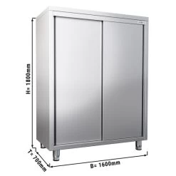 Geschirrschrank PREMIUM - 1600x700mm - Mit 2 Schiebetüren - Höhe: 1800mm