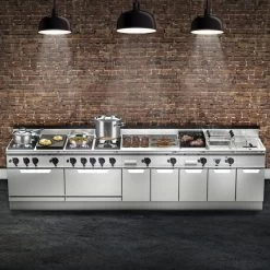 Elektroherd - 7 KW - 2 Platten Eckig -Küche Zu Hause Lorrenzo 900 front 5680 11