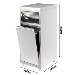 Mülleimer Mit Klappdeckelöffnung - Edelstahl