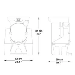 Elektrische Orangenpresse - Silber - Manuelle Zufuhr - Inkl. Regulierbarem Ablasshahn -Küche Zu Hause OBZ basic drawing 93d8