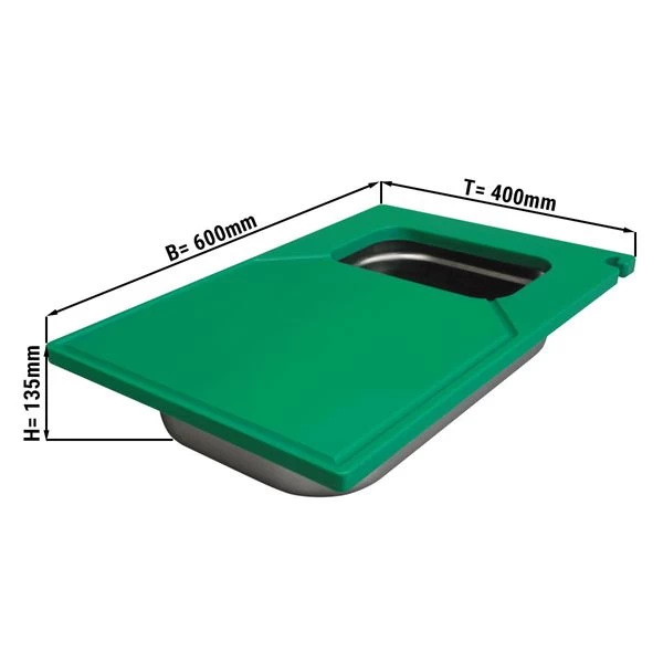 Schneidebrett Mit Abfallbehälter 3 Schneidebrett Mit Abfallbehälter