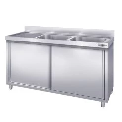 Spülschrank PREMIUM - 1400x600mm - Mit 2 Becken Rechts 11 Spülschrank PREMIUM - 1400x600mm - Mit 2 Becken Rechts -Küche Zu Hause SSK146BR2 1 36a1