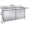 Spülschrank PREMIUM - 1600x600mm - Mit 2 Becken Links -Küche Zu Hause SSK166BL2 0 4def