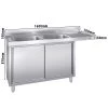 Spülmaschinen Spülschrank - 1600x700mm - Mit 2 Becken Links -Küche Zu Hause SSK167SBL2 0 7c8a