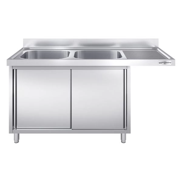 Spülmaschinen Spülschrank - 2000x600mm - Mit 2 Becken Links 6 Spülmaschinen Spülschrank - 2000x600mm - Mit 2 Becken Links – Bild 4