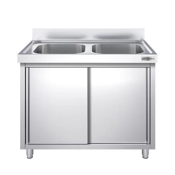 Spülschrank PREMIUM - 1000x700mm - Mit 2 Becken Mittig 5 Spülschrank PREMIUM - 1000x700mm - Mit 2 Becken Mittig – Bild 3