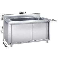 Topfspülschrank - 1600x700mm - Mit 1 Becken
