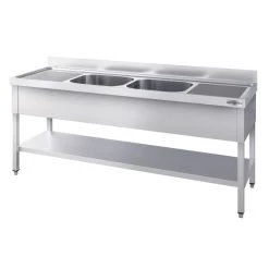 Spültisch PREMIUM - 2000x600mm - Mit Grundboden & 2 Becken Mittig 11 Spültisch PREMIUM - 2000x600mm - Mit Grundboden & 2 Becken Mittig -Küche Zu Hause STK206BM2 3 a8c2