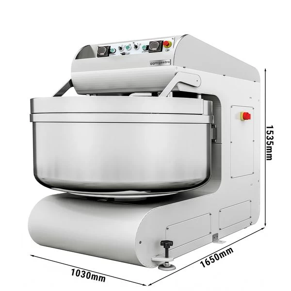 Bäckerei-Spiralteigknetmaschine - 368 Liter / 250 Kg - 2 Geschwindigkeiten - Mit Festem Kessel - 2 Motoren 3 Bäckerei-Spiralteigknetmaschine - 368 Liter / 250 Kg - 2 Geschwindigkeiten - Mit Festem Kessel - 2 Motoren