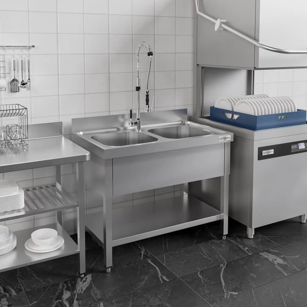 Spültisch PREMIUM - 1000x700mm - Mit Grundboden & 2 Becken Mittig 7 Spültisch PREMIUM - 1000x700mm - Mit Grundboden & 2 Becken Mittig – Bild 5