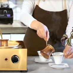 Türkischer Mokkakocher (Közde Türk Kahvesi) - Inkl. Sand -Küche Zu Hause TKKSRM detail inuse2 41a8