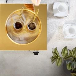 Türkischer Mokkakocher (Közde Türk Kahvesi) - Inkl. Sand -Küche Zu Hause TKKSRM detail inuse 5a21