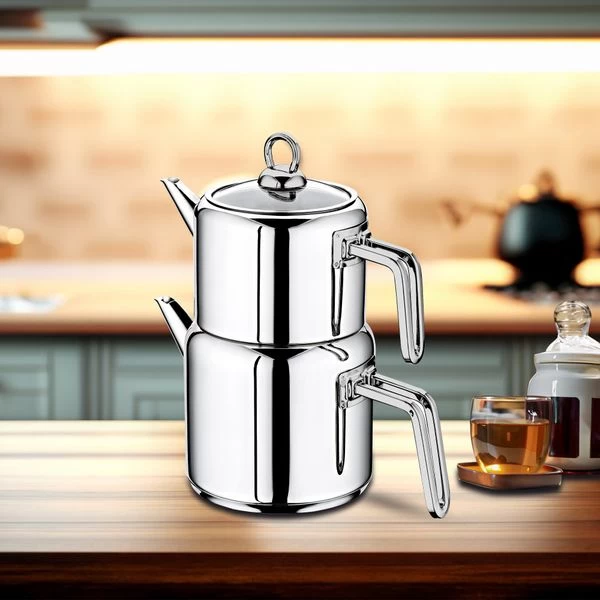 Teekanne Set - Edelstahl 5 Teekanne Set - Edelstahl – Bild 3