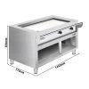 Gas Teppanyaki Grill - 17 KW - Glatte Bratplatte -Küche Zu Hause TOGS3 G 0 14b7