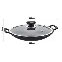 Wok Ø 300 Mm Antihaft Mit Glasdeckel