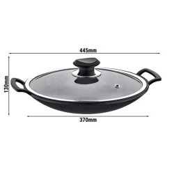 Wok Ø 340 Mm Antihaft Mit Glasdeckel