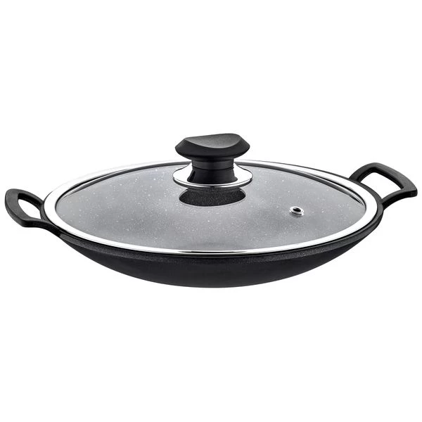 Wok Ø 300 Mm Antihaft Mit Glasdeckel 4 Wok Ø 300 Mm Antihaft Mit Glasdeckel – Bild 2