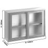 Edelstahl Wandhängeschrank - 1600x400mm - Mit Glasschiebetür - 1000mm Hoch 2 Edelstahl Wandhängeschrank - 1600x400mm - Mit Glasschiebetür - 1000mm Hoch -Küche Zu Hause WSI1610 masse 001 2757