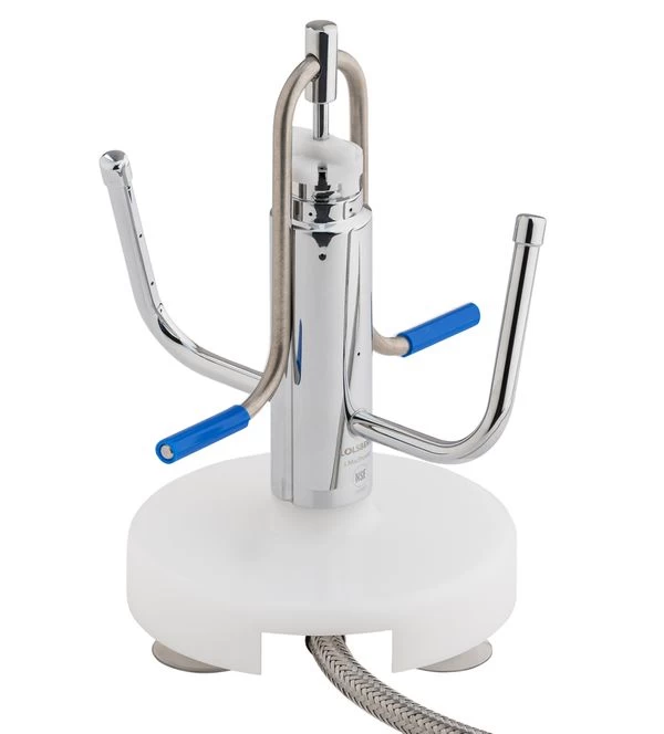 Behälter-, Gläser- & Kragendusche Mit Standfuss Mit Saugnäpfen & Schlauch 4 Behälter-, Gläser- & Kragendusche Mit Standfuss Mit Saugnäpfen & Schlauch – Bild 2