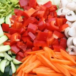 Elektrischer Gemüseschneider - 550 Watt 7 Elektrischer Gemüseschneider - 550 Watt -Küche Zu Hause detail geschnittenes gemuese 1 c213 5