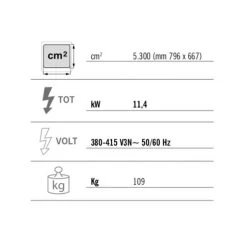 Elektro Bratplatte - 11,4 KW - Glatt -Küche Zu Hause egb899m tabelle 4dbc