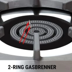 Gaskocher - 27 KW - 2 Brenner -Küche Zu Hause gke685 2brennringe 002 5272