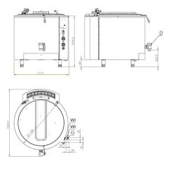 Gas Kochkessel - 400 Liter - 45 KW - Indirekte Beheizung -Küche Zu Hause otgi 400 3ae8