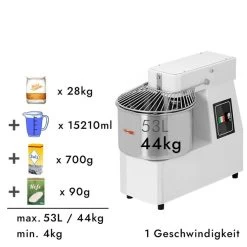 Titelseite 17 Teigknetmaschine - 53 Liter / 44 Kg - Mit Festem Kessel